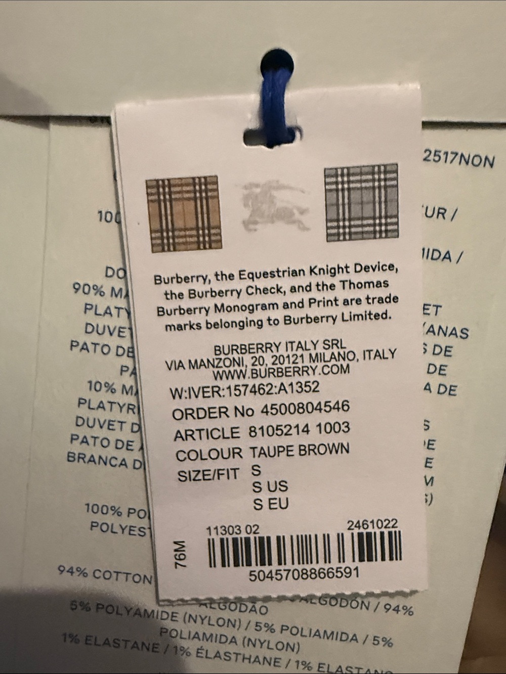 Burberry Brown and Brown Reversible Classic Check Puffer Jacket - Picture 11 of 11